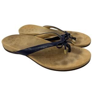 Vionic Bella II Blue Flip Flop Sandals Womens Size 10